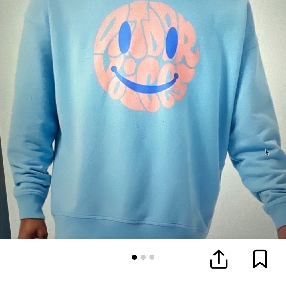 Outdoor Voices Blue and Pink Crewneck Sweater - Picture 3 of 6